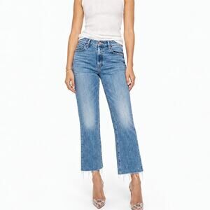 Mother The outsider Sneak frayed jeans blue wash size 29